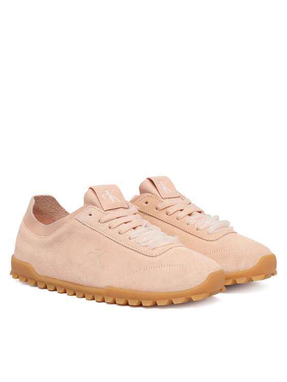 Calvin Klein Calvin Klein Sneakersy Low Profile Run Mg Sue Db Laces HW0HW03150 Różowy jasny