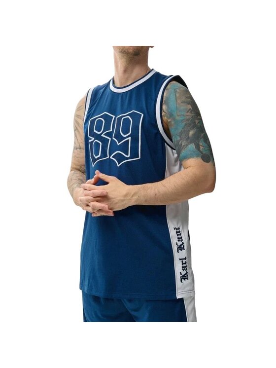 Karl Kani Karl Kani Tank top OG BLOCK BASKETBALL TANK Tmavomodrá Regular Fit