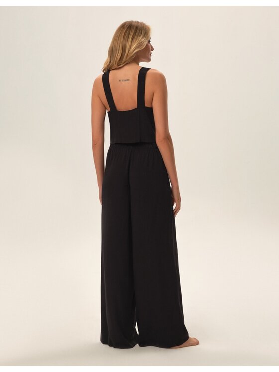 Esotiq Esotiq Piżama 42048 Czarny Loose Fit