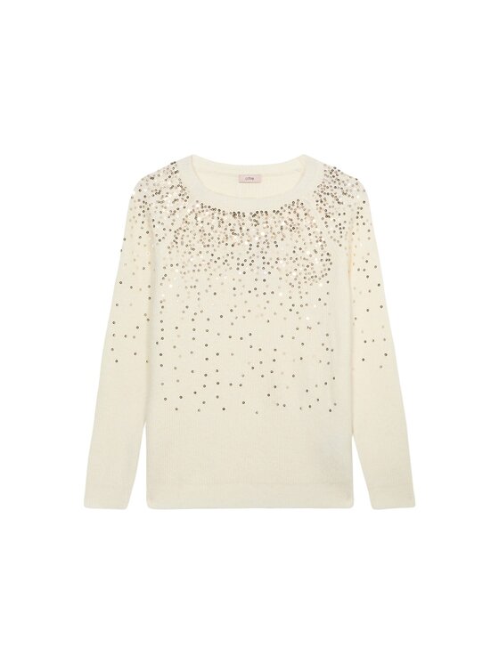 Oltre Oltre Maglione M514J005286N011 Crema Regular Fit