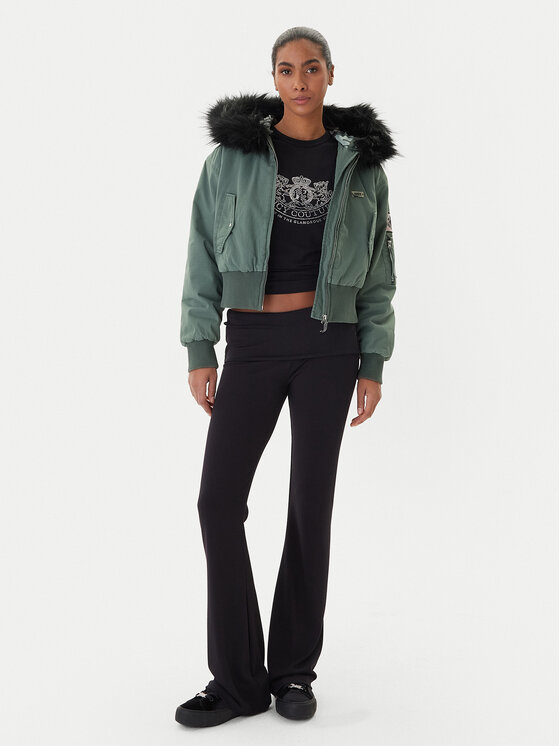 Juicy Couture Juicy Couture Bundy bomber JCOIJ225553 Zelená Regular Fit