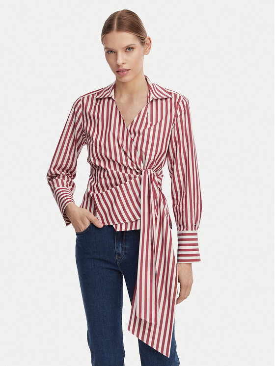 Tommy Hilfiger Bluzka WW0WW49650 Czerwony jasny Regular Fit
