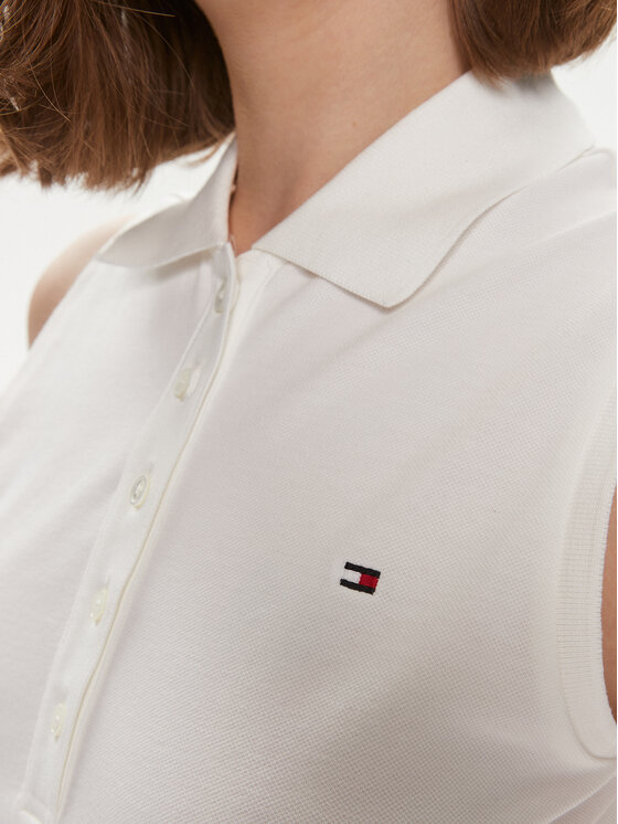 Tommy Hilfiger Tommy Hilfiger Polo 1985 WW0WW41794 Biały Slim Fit