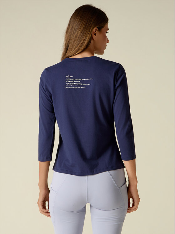 Oltre Oltre Blusa G07MJ004926N034 Blu Regular Fit