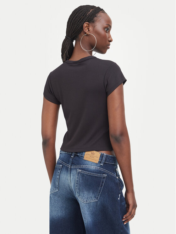 Juicy Couture Juicy Couture Tricou JCWCT226326 Negru Slim Fit
