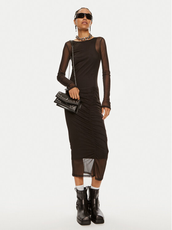 Patrizia Pepe Patrizia Pepe Kokteilinė suknelė 8A1344 J149-K103 Juoda Slim Fit