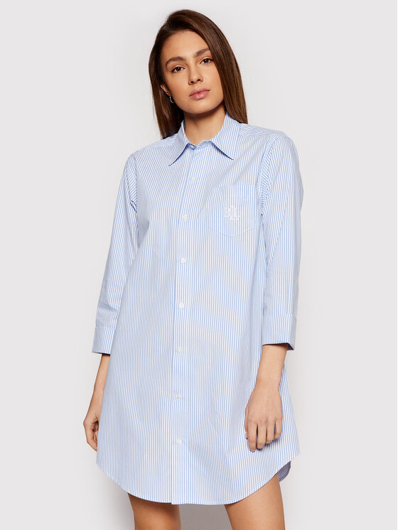 Lauren Ralph Lauren Nočna srajca I815197 Modra Regular Fit