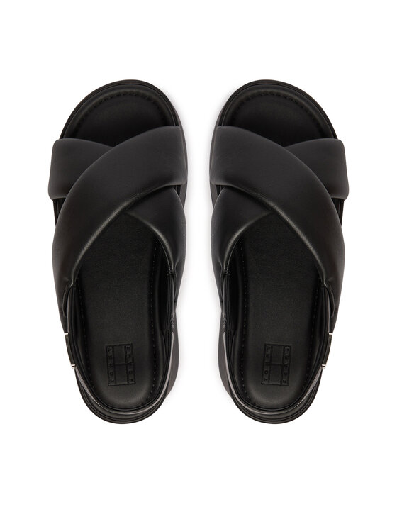 Tommy Jeans Tommy Jeans Szandál Padded Strap Wedge Sandals EN0EN02946 Fekete