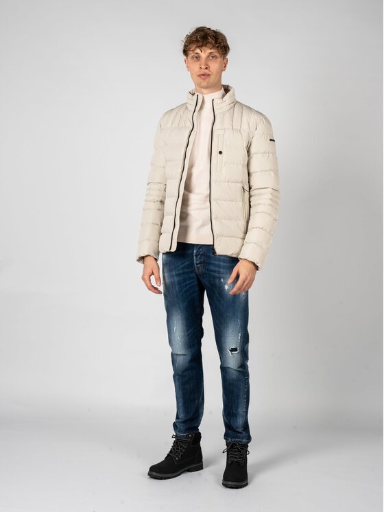 Geox Geox Bunda pro přechodné období M2628DT2941 Écru Regular Fit