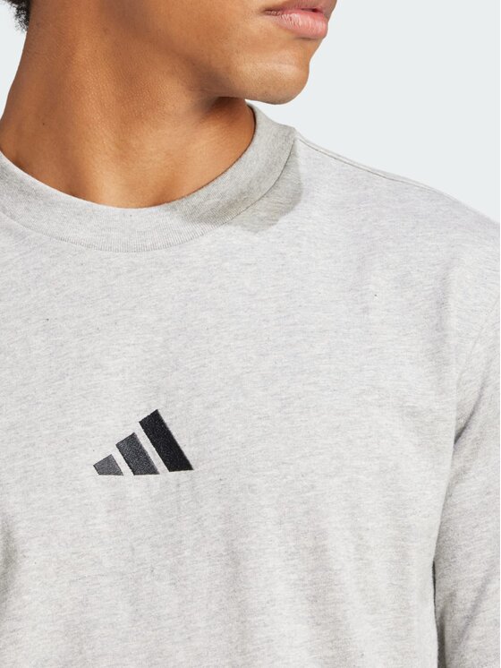 adidas adidas T-Shirt Essentials Small Logo JF1091 Szary Regular Fit