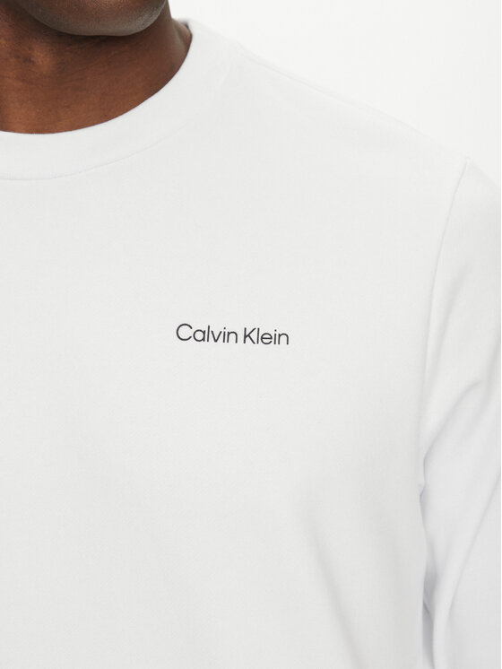 Calvin Klein Calvin Klein Felpa Linear Box Logo K10K114259 Bianco Regular Fit