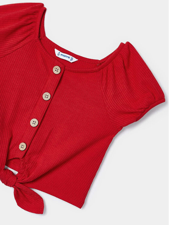 Mayoral Mayoral Bluse 3086 Rot Slim Fit