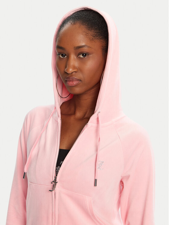 Juicy Couture Juicy Couture Majica dugih rukava Madison JCWA122001 Ružičasta Slim Fit