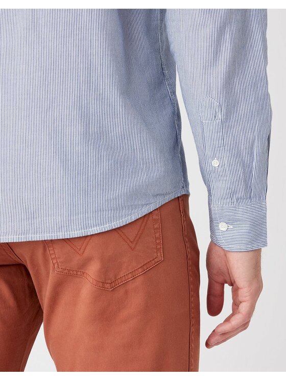 Wrangler Wrangler Camicia LS 1PKT SHIRT Blu Regular Fit