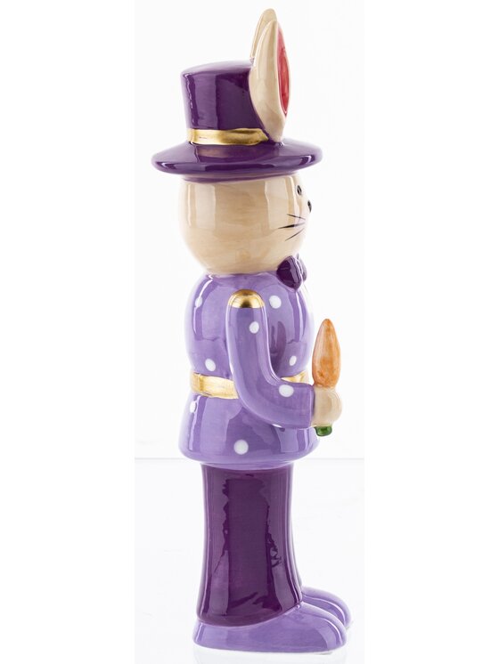 MIAhome MIAhome Figurka kolorowy królik 19,5x6,5x5,5 cm ORECCHIO small - granatowy mundur Fioletowy