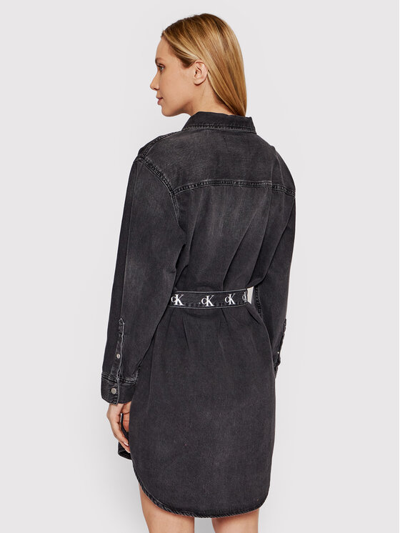 Calvin Klein Jeans Calvin Klein Jeans Džínsové šaty J20J217822 Čierna Regular Fit