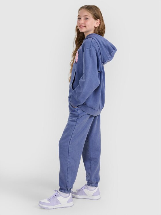 4F 4F Teplákové nohavice 4FJRAW25TTROF1473-33S Modrá Jogger Fit
