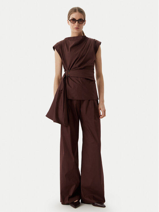 Marella Marella Stoffhose Navile 2613131072 Braun Relaxed Fit