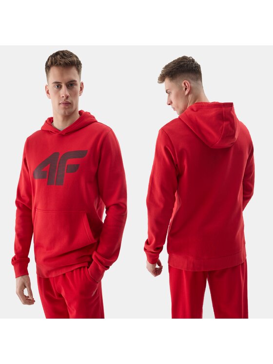 4F 4F Mikina 4FWSS24TSWSM0950 Červená Regular Fit