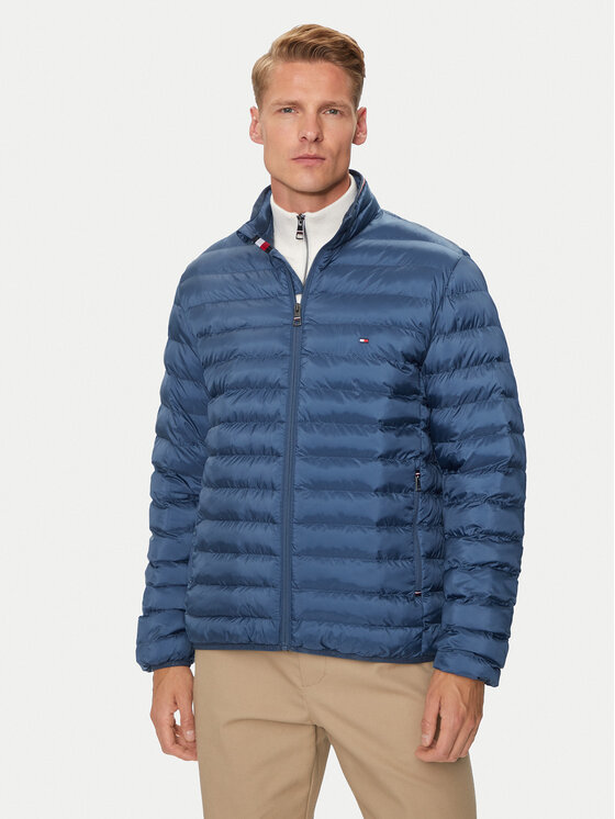 Tommy Hilfiger Geacă din puf Core Circular MW0MW18763 Albastru Regular Fit