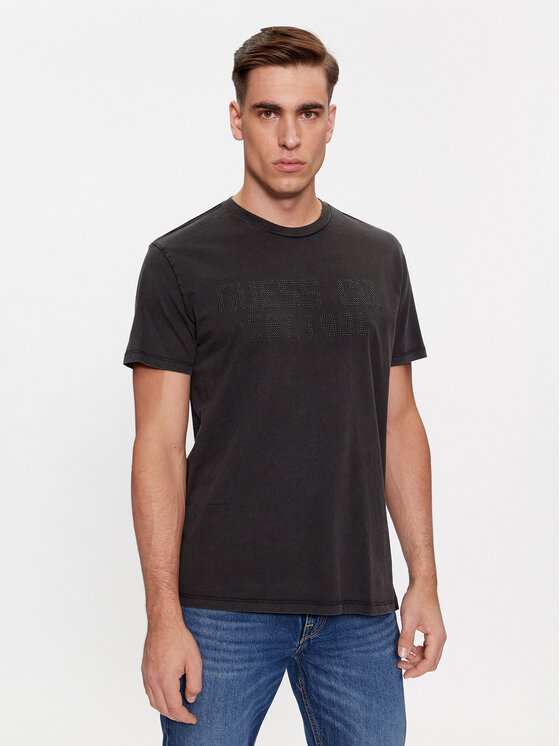 Guess Tricou Vintage M4RI02 I3Z14 Negru Regular Fit