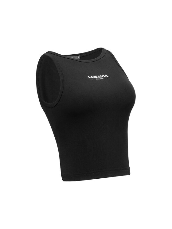 La Mania La Mania Top senza spalline BASIC 3 CROP TOP Nero Classic Fit
