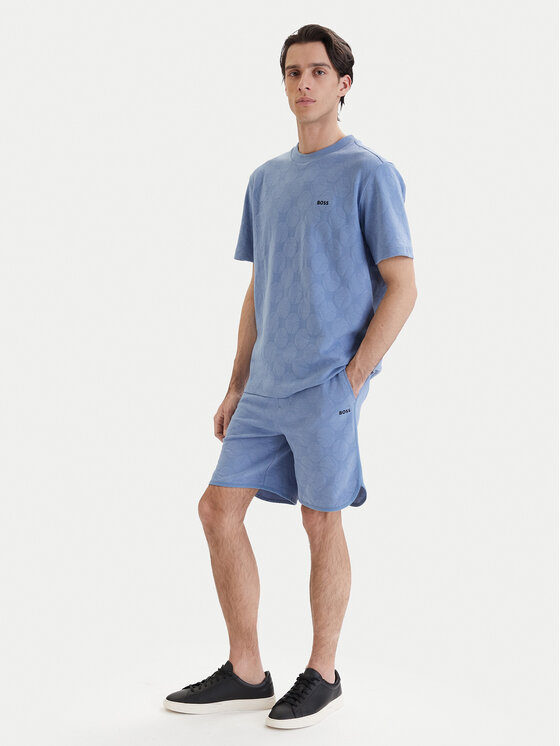 BOSS BOSS Majica Member 50558867 Svetlo modra Relaxed Fit