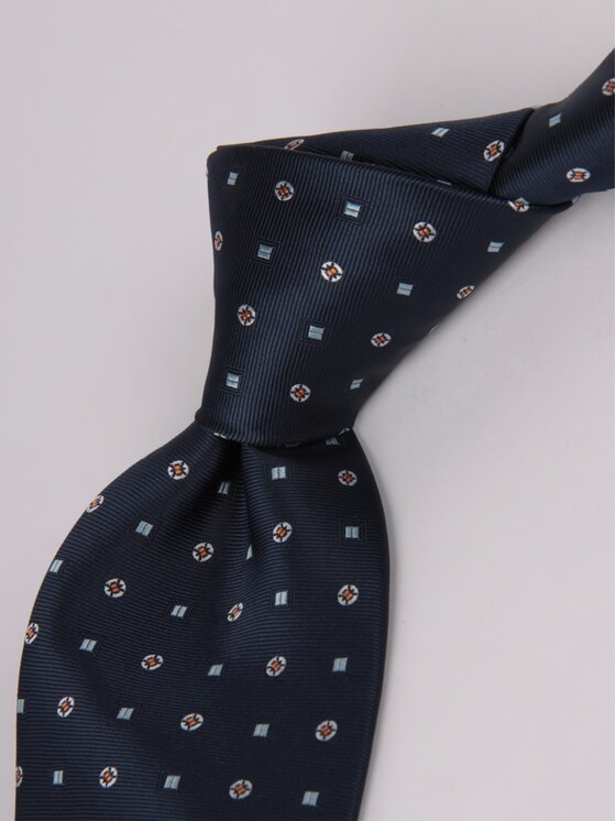 LARS LARS Krawat P3586 Granatowy