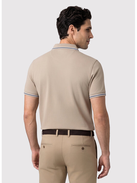Pako Lorente Pako Lorente Polo P26WN-TX-009 Beżowy Regular Fit