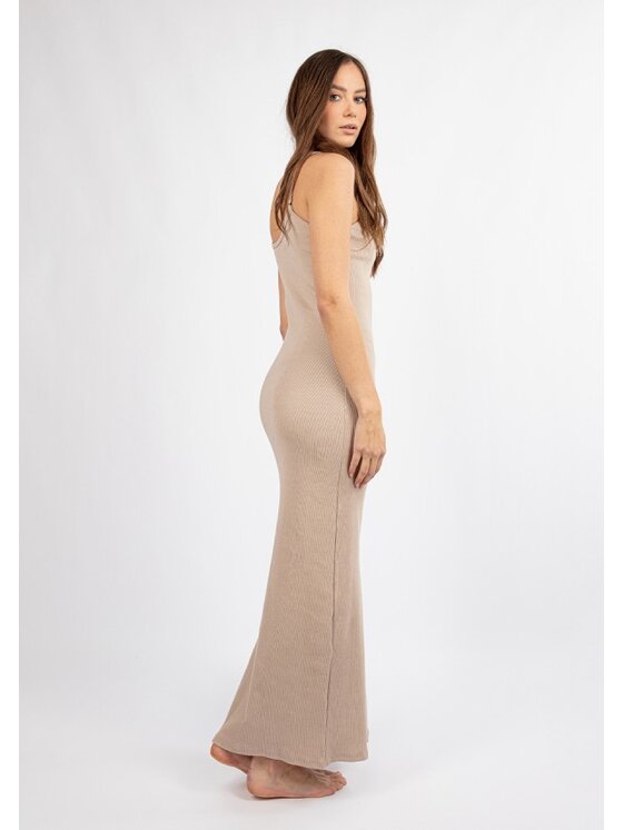 DKaren Sport DKaren Sport Sukienka codzienna DK-K-P7 Beżowy Slim Fit