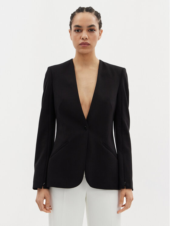 KARL LAGERFELD Sako 241W1402 Čierna Slim Fit