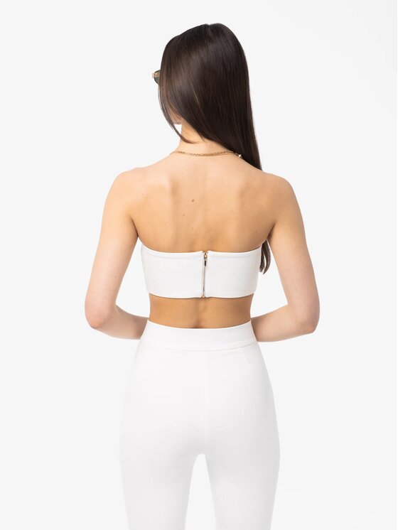MANDRAGORA MANDRAGORA Top Vanya Bílá Slim Fit