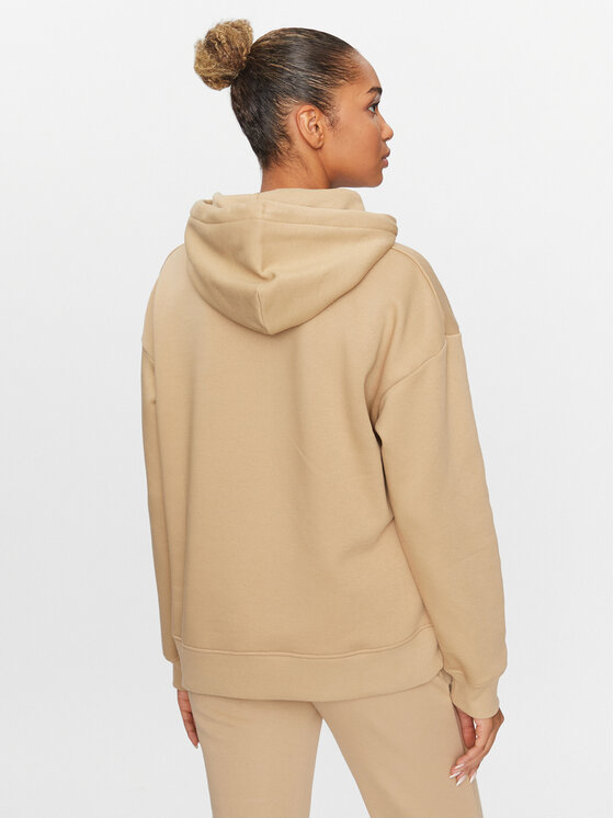 Gant Gant Bluza Rel Logo Hoodie 4200726 Khaki Relaxed Fit