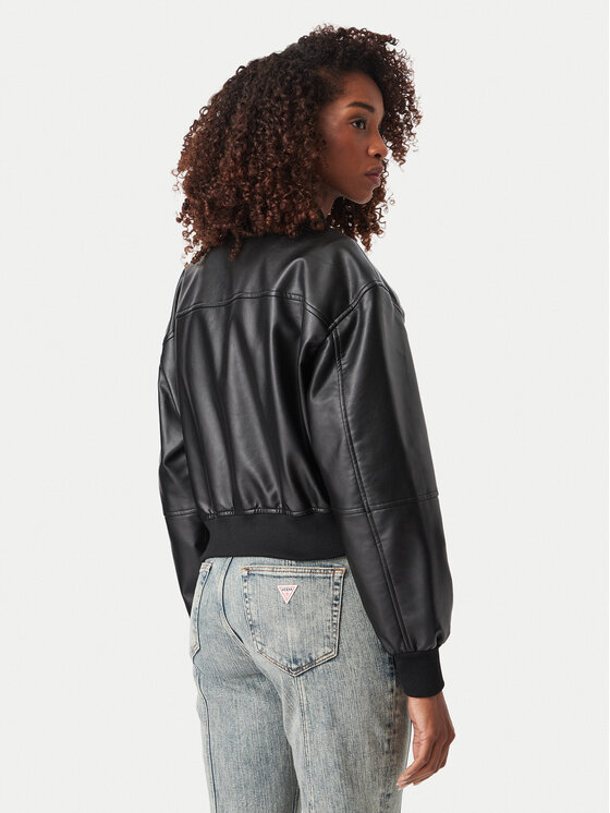 Guess Jeans Guess Jeans Μπόμπερ μπουφάν W6YL01 W2525 Μαύρο Regular Fit