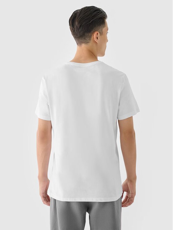 4F 4F T-shirt 4FRAW24TTSHM2299-10S Bianco Regular Fit