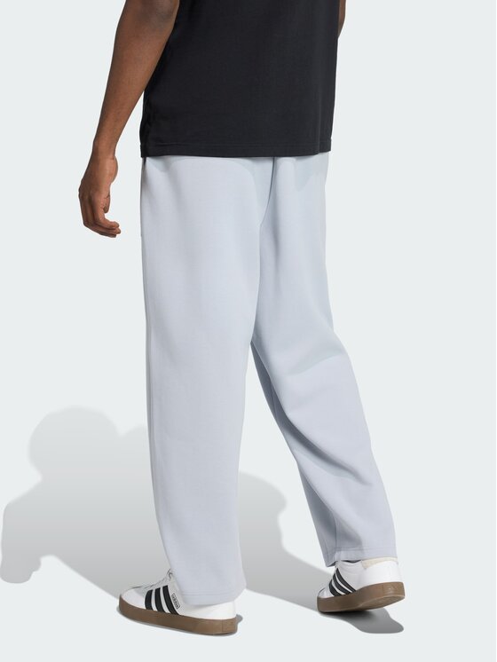 adidas adidas Spodnie materiałowe Soft Lux Straight Szary Loose Fit