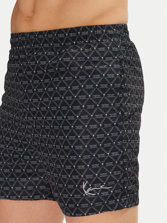 Karl Kani Karl Kani Σορτς κολύμβησης Signature Monogram Aop 60550022 Μαύρο Regular Fit