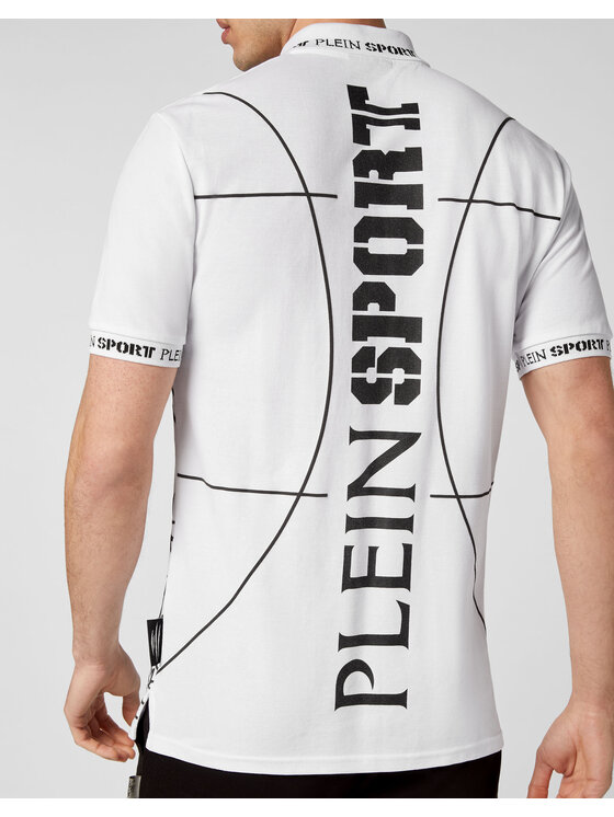 Plein Sport Plein Sport Polo 569 Biały Slim Fit
