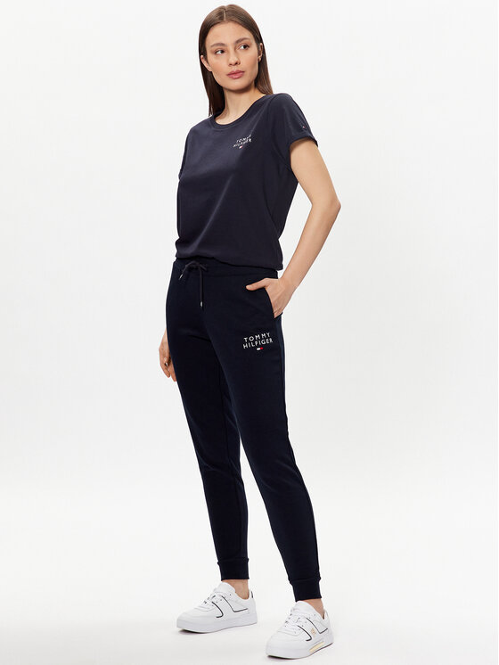 Tommy Hilfiger Tommy Hilfiger T-Shirt UW0UW04525 Granatowy Relaxed Fit