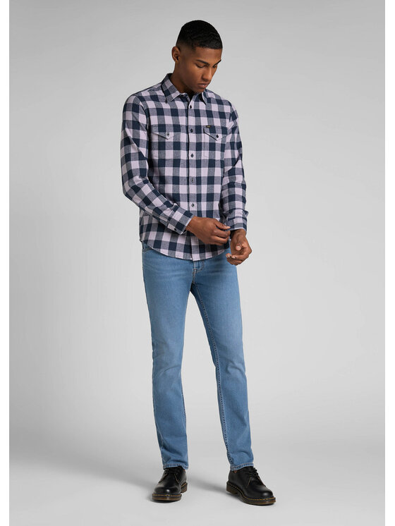 Lee Lee Jeansy L701SQBH Niebieski Slim Fit