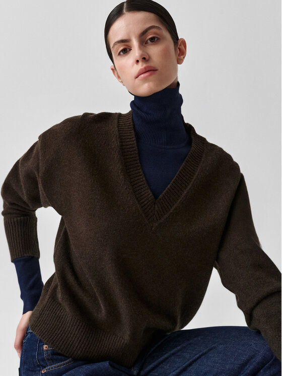 TATUUM TATUUM Sweter ELNERKA Brązowy Classic Fit