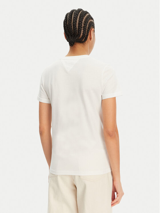 Tommy Jeans Tommy Jeans T-Shirt Bubble DW0DW21338 Λευκό Regular Fit