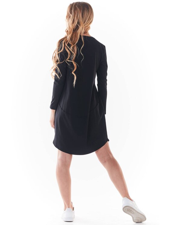 Infinite You Infinite You Sukienka letnia M241 Czarny Basic Fit
