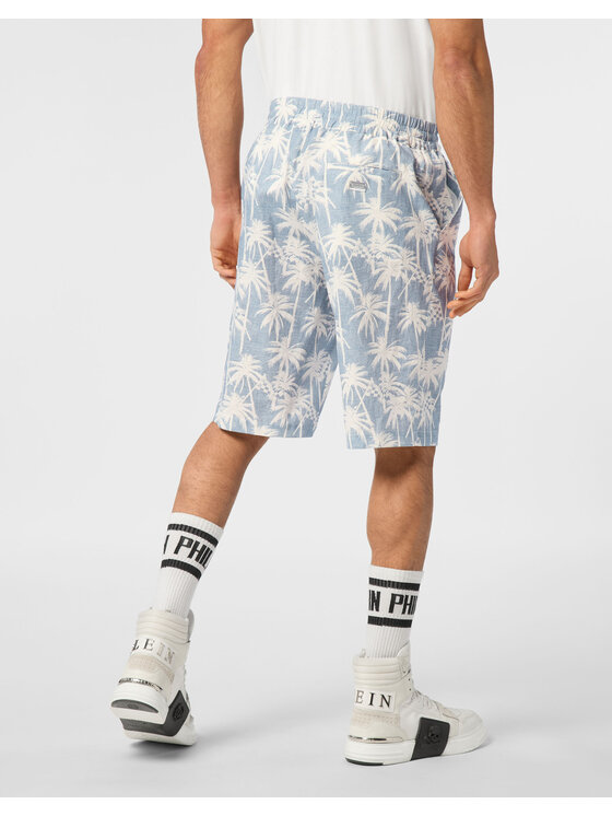 PHILIPP PLEIN PHILIPP PLEIN Szorty materiałowe 24709 Niebieski jasny Regular Fit