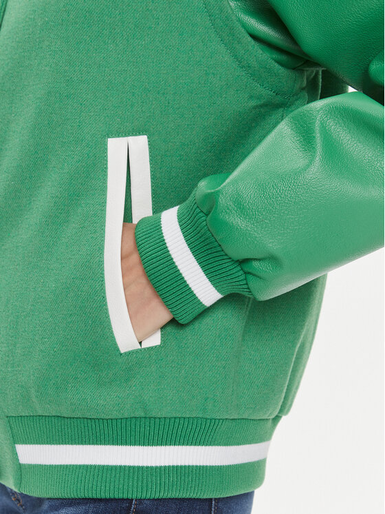 Tommy Jeans Tommy Jeans Μπόμπερ μπουφάν Letterman DW0DW15958 Πράσινο Regular Fit