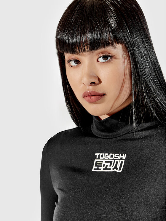 Togoshi Togoshi Sukienka codzienna TG22-SUD021 Czarny Extra Slim Fit