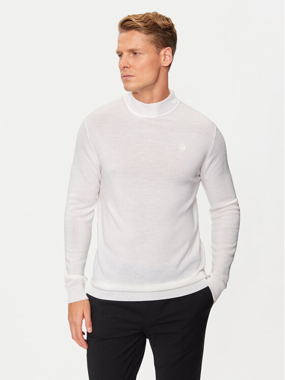KARL LAGERFELD KARL LAGERFELD Bluză cu gât 655002 544399 Alb Regular Fit