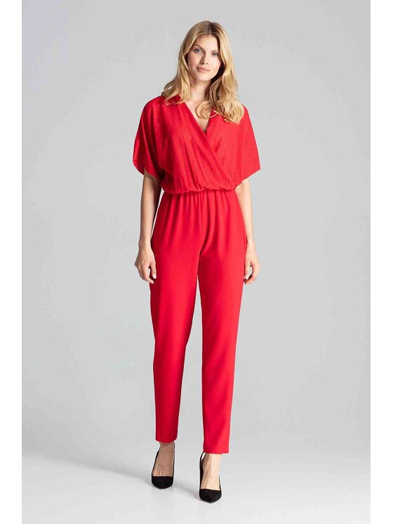 FIGL FIGLFIGL Jumpsuit M684 Rosso Regular Fit