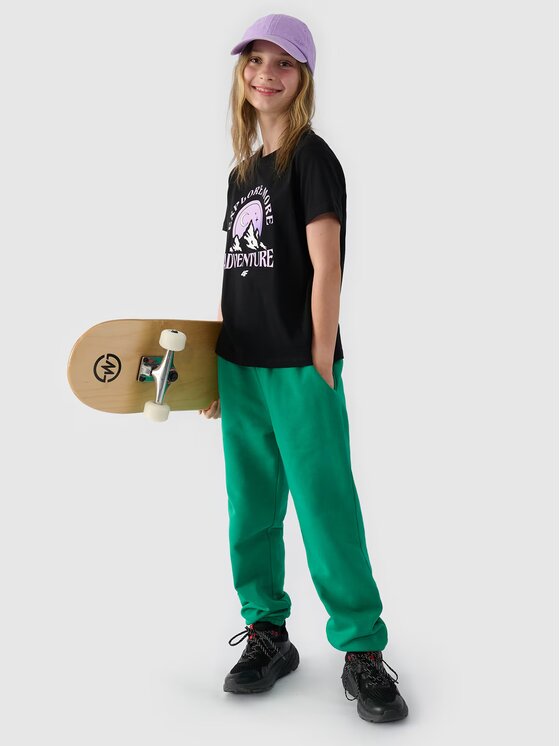 4F 4F T-shirt 4FJWAW24TTSHF1548-20S Nero Regular Fit