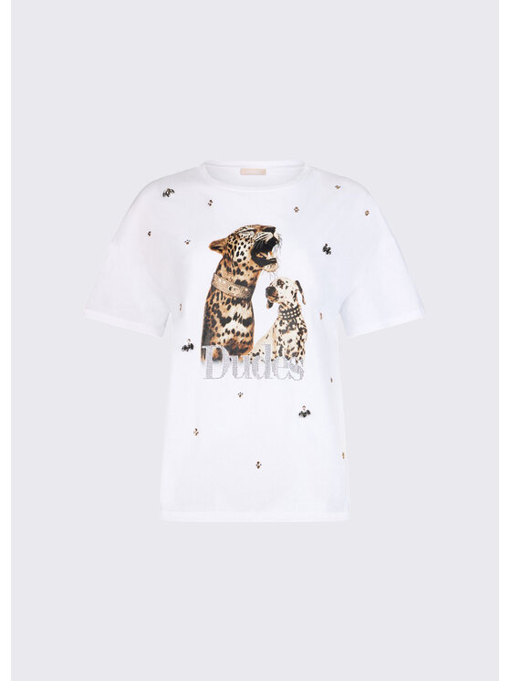 Liu Jo Liu Jo T-Shirt WA6331JS904P9272 Biały Regular Fit